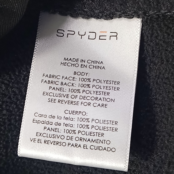 Spyder Fleece Lined Zip Up Jacket Size Youth XL (18-20) Black/ Red - Picture 14 of 15